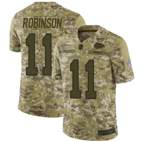 Men Kansas City Chiefs #11 Robinson Demarcus Limited Camo 2018 Salute to Service Football Nike NFL Jersey->youth nfl jersey->Youth Jersey